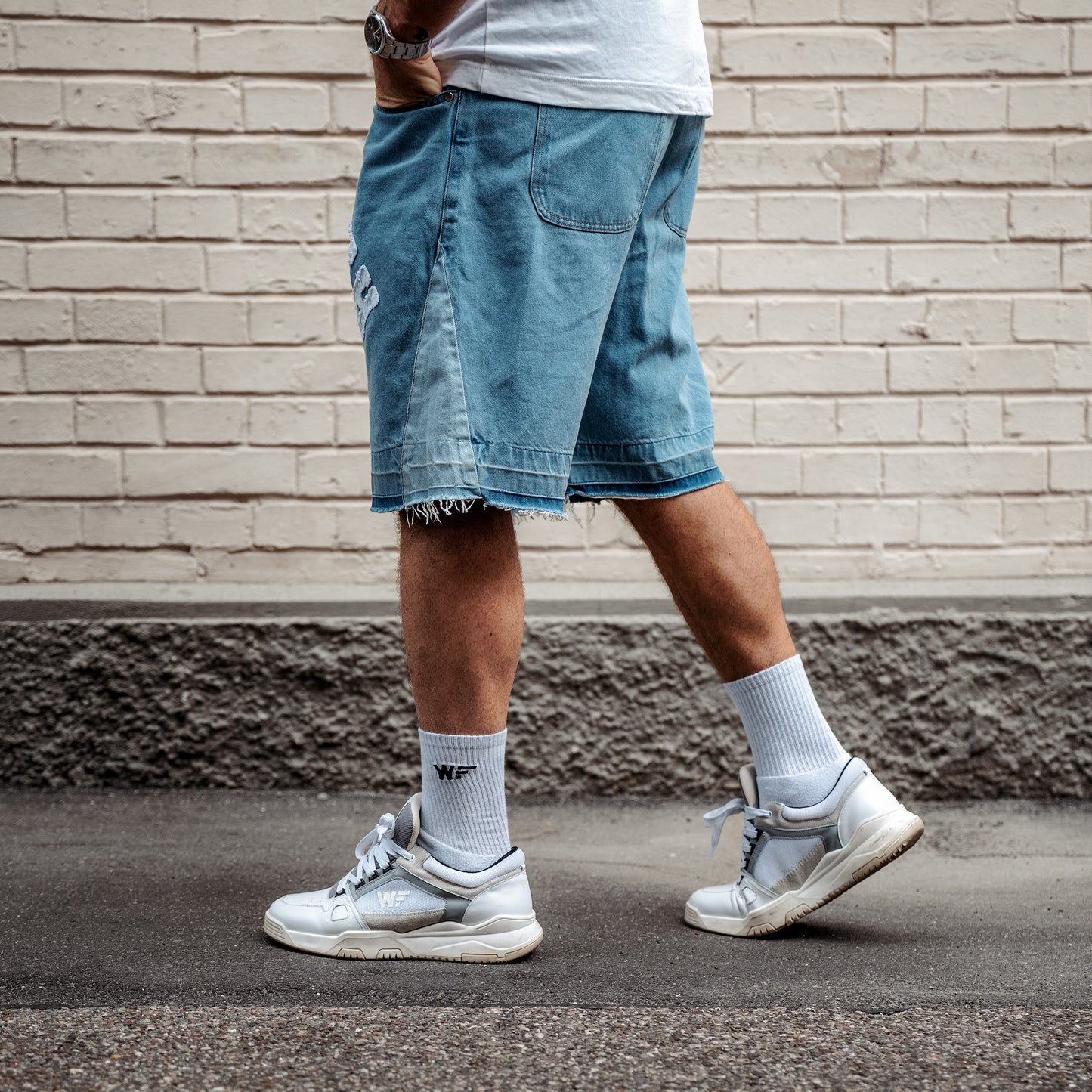 HALL OF FAITH DENIM SHORTS